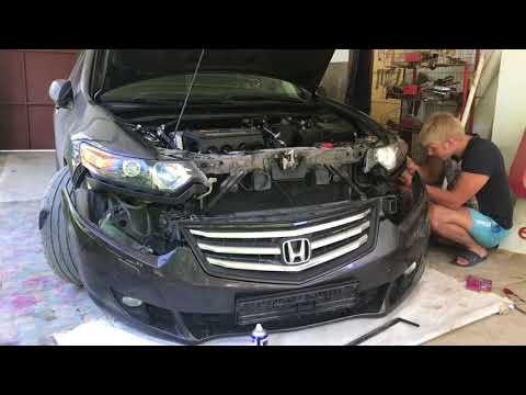 Как снять фару аккорд 6 Quitar la rejilla Honda Inspire. *HacerCoche!