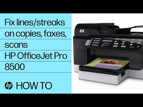 Resolve Lines Or Streaks On Copies, Sent Faxes, Or Scans - HP OfficeJet Pro 8500