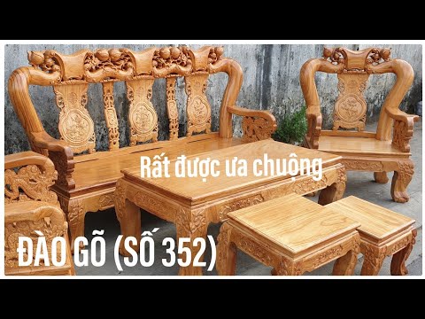 Salon Đào gõ cột 12 tay rồng, sản phẩm ưa chuộng của mọi nhà ( số 352) /Đồ Gỗ Trâm Anh /0794455222