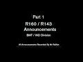 Rare R160 / R142 Automated Announcements Vol 1