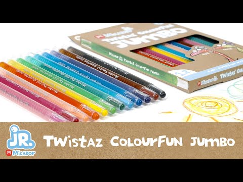 Micador Junior Twistaz ColourFun Jumbo Crayons Box 12