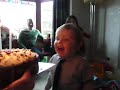 Funny baby sings happy birthday too himself !!!