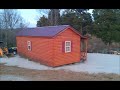 USA Portable Buildings- Amish Log Cabins- Delivery.mp4