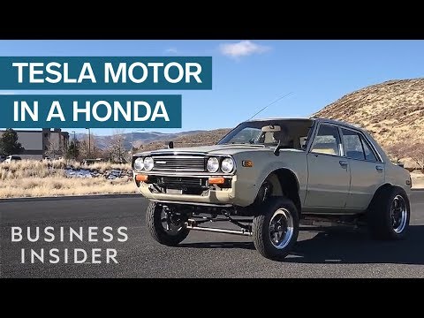 What Happens When You Put A Tesla Motor In An Old Honda?