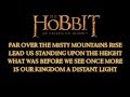 The Hobbit Soundtrack - Song of the Lonely Mountain & Lyrics