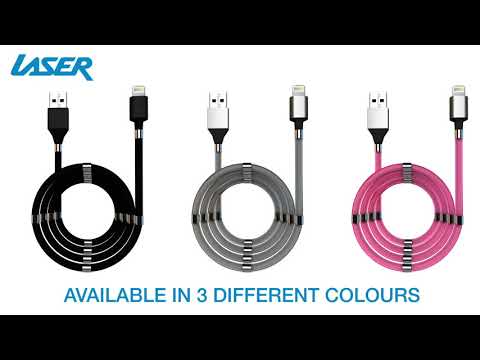 Laser Easy Coil USB-C Cable 1m - Pink