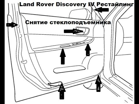 Land Rover Discovery 4 Рестайлинг.Снятие стеклоподъемника передней двери.