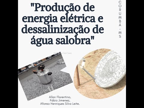 Produção de energia elétrica e dessalinização de água salobra por concentrador solar