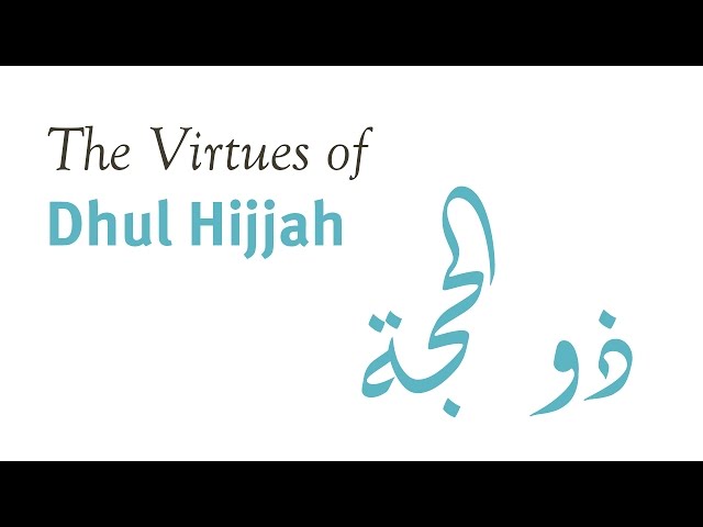 The Virtues of Dhul Hijjah. Sh. Yasir Fahmy