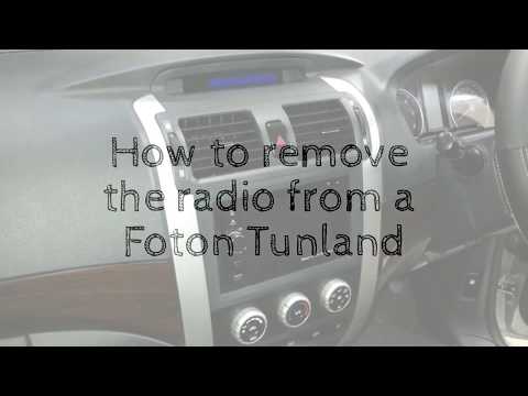 How to remove the radio from a Foton Tunland