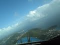 KLM Boeing B747-400 TakeOff St Maarten Cockpit view