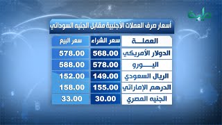 أسعار صرف العملات الأجنبية مقابل الجنيه السوداني | 02-08-2022