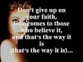 THATS THE WAY IT IS LYRICS - CELINE DION
