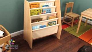 Kidkraft Sling Bookshelf Natural Kk14221 Youtube