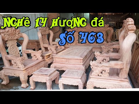 CHI TIẾT Bộ Nghê Hương Đá Cột 14 Mộc Đẹp |Đồ Gỗ Trâm Anh| Số 463