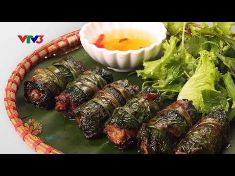 Đà điểu nướng lá tía tô