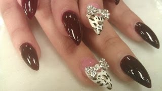 P2 HOW TO ONE BALL METHOD ON STILETTO NAILS  SHAPING