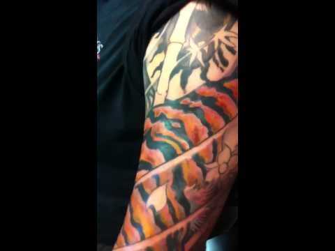 Tiger sleeve by Terry Mayo of Cat Tattoo Cattattoocom TheCattattoo 279 