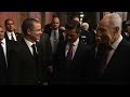 President Peres began his state visit with a diplomatic work meeting with the President of Mexico
