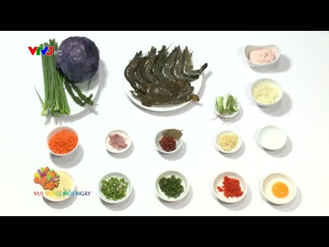 Bắp cải tím cuộn thịt cua hấp