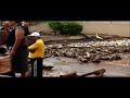 Coyuca de Catalán, antes y durante la inundacion Puente Miguel Aleman