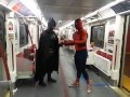 HiMY SYeD - Spider-Man vs. Toronto-Batman, TTC Subway Train Toronto Canada