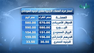 أسعار صرف العملات الأجنبية مقابل الجنيه السوداني | 04-08-2022