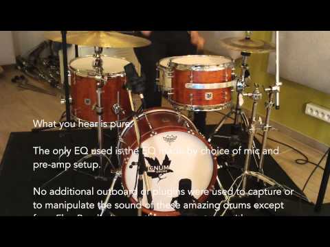Lignum Drums jazzkit low tuning / Recording session @ IDmix