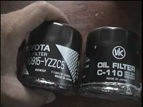 Vic oil filter and Toyota oil filter unboxing C-110 and 90915-YZZC5?.mpg