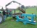 Langholzspalter und Eigenbau Rückewagen am Deutz DX 4.31