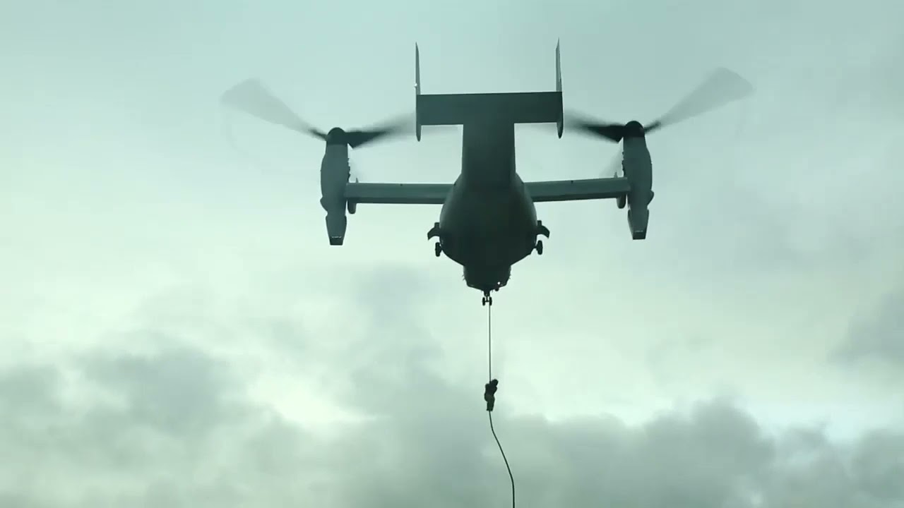 Weapons Company Marines Conduct Aerial Fast Rope Training