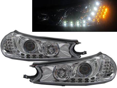 CrazyTheGod Mondeo HC HE 1996-2001 Projector HEADLIGHT R8Look CHROME for FORD