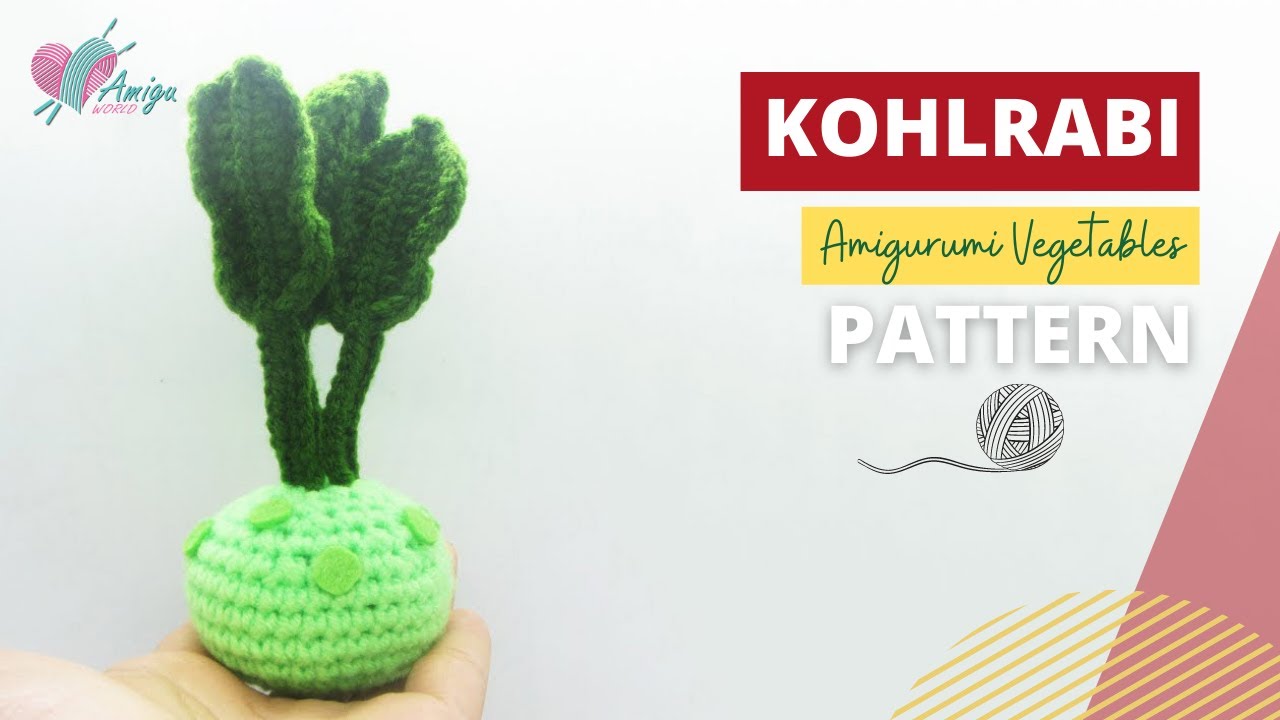 Free Pattern – How to crochet KOHLRABI amigurumi