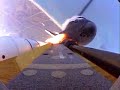 On board view of a Space Shuttle launch sequence