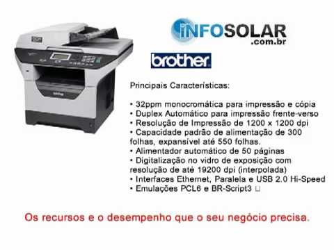 Infosolar: Multifuncional Brother DCP-8080DN (Duplex E Rede) - R$ 1.832,00