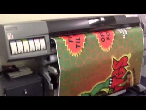 HP Designjet 5500ps 60" Printer Demo. 5' X 12' Gatorbites Banner