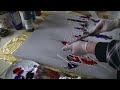 Acrylmalerei abstract acrylic painting Demo Abstraktes Bild malen /spachteln -spackle