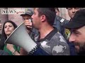Protest action hold in front of government after soldier murder in army es el erkrord@