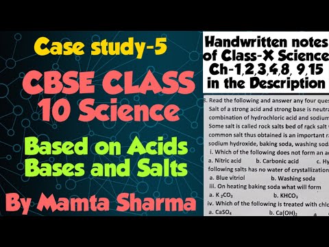 science class 10 case study questions | case study based on Chapter-2 Acids Bases and Salts |