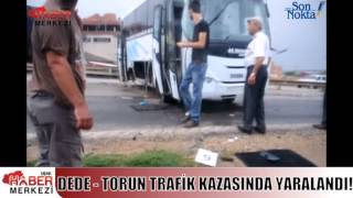 Kaza Yapan İşçi Servisindeki Dede-Torun Yaralandı!