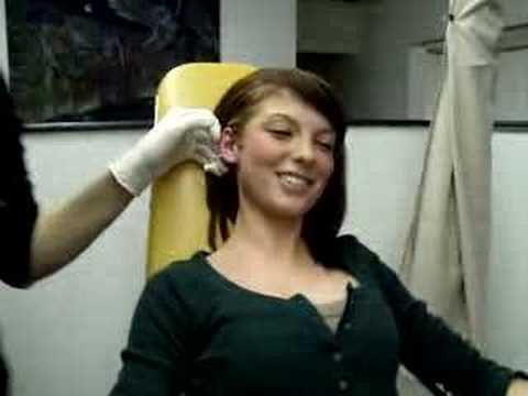 My Tragus Piercing. Damn, this hurt because of all the "pushes"
