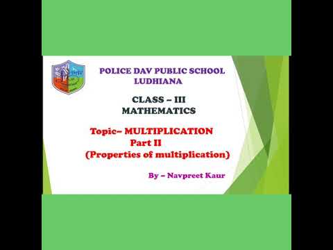 Class III- Maths- Multiplication- Part II