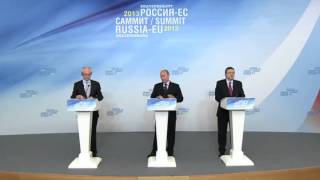 Пресс-конференция по итогам саммита Россия – ЕС