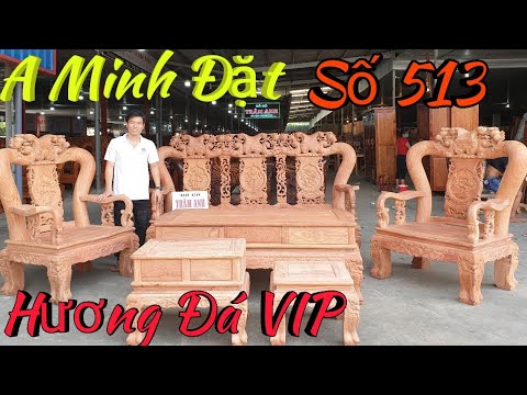 bộ bàn ghế đào chim hương đá cột 14 vân vip của a MINH biên hòa ĐẶT|Đồ Gỗ Trâm Anh| Số 513