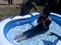 Melody being baptized