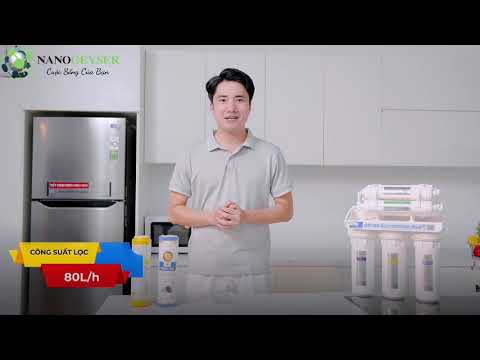 Máy lọc nước Nano Geyser Eco Crystal 8 cấp không điện không nước thải, công nghệ UF