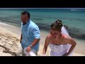 Ocean swim in the wedding dress!
