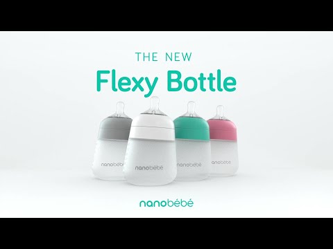 Nanobebe Flexy Silicone Bottle 3 Pack  - White