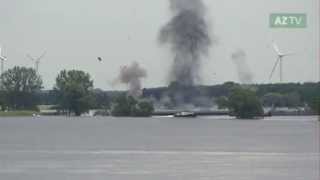 Hochwasser 2013: Sprengung bei Fischbeck