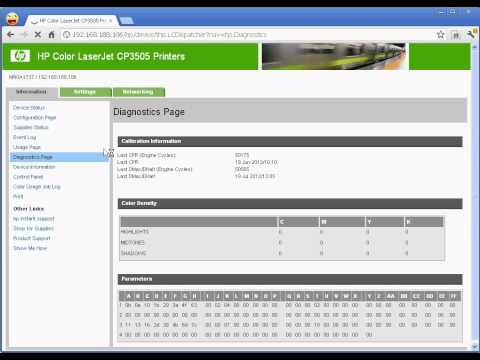 Connecting to HP Color LaserJet CP3505 through web interface. Duration: 7:15. Total Views: 718